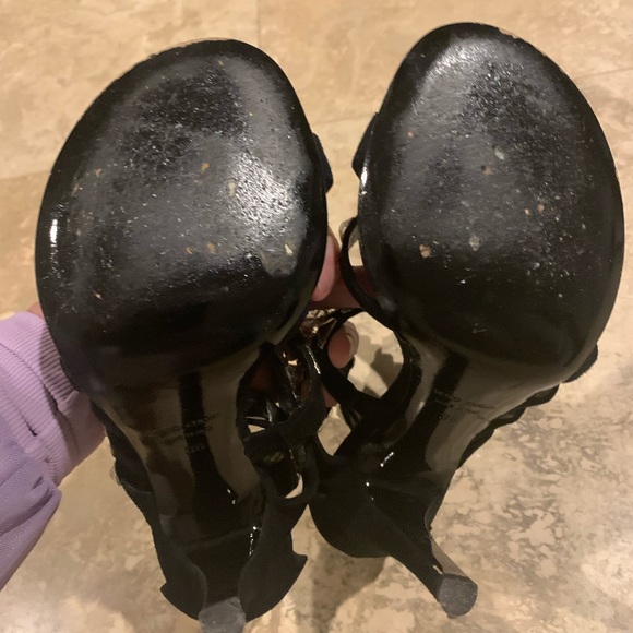 Balmain crystal and stud embellished suede leather heels - Picture 10 of 10